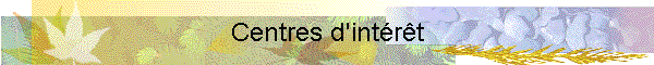 Centres d'int�r�t